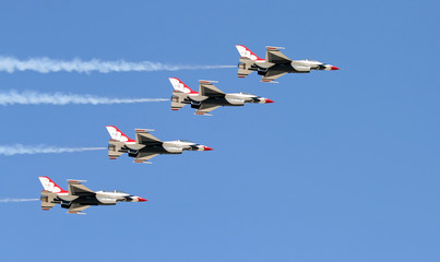 a fighter formation at an air show - 3240975