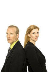 business people stand together