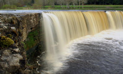 a waterfall landscape in estonia