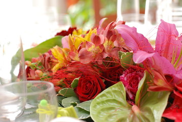 bouquet,centre de table,fleurs,decoration,