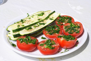 grillteller aus gemüse