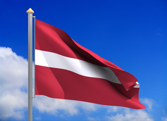 latvia flag (include clipping path)