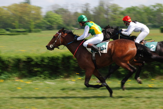 A Scene Of A Horse Race