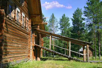 part of wooden house