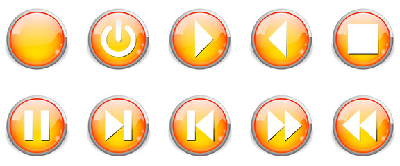 kit d'icones de lecture orange