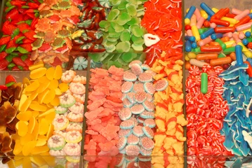 Crédence de cuisine en verre imprimé Bonbons bonbons au marché de barcelone