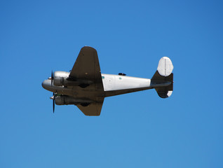 vintage airplane in flight