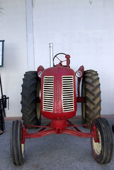 old tractor in exposition