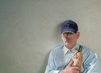 defiant homeless man