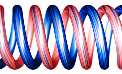 red and blue spirals horizontal