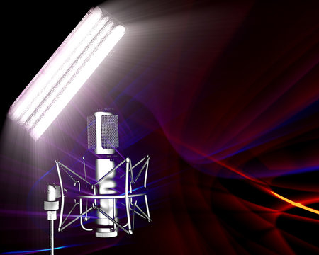 receiving sound waves in the spotlight