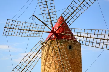 Papier Peint photo autocollant Moulins red windmill