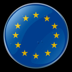 europe flag icon (with clipping path)