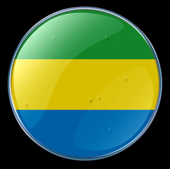 gabon flag button