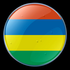 mauritius flag button