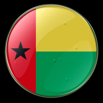 Guinea Bissau Flag Button