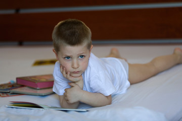 cute child with books