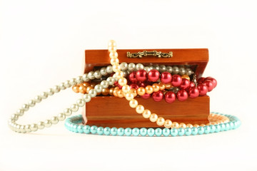 casket with a beads