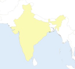 map of india with neighbor countries