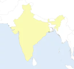 Deurstickers map of india with neighbor countries © skvoor