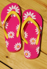 pretty pink flip flops