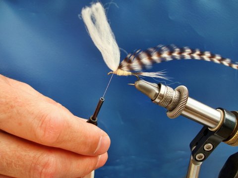 fly tying in action