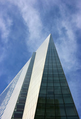 Fototapeta na wymiar spiky skyscraper vertical