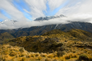 mountain panorama in new zealand