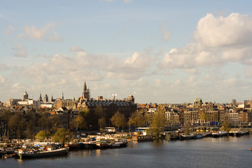 Fototapeta na wymiar widok na Amsterdam