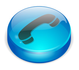 pastille téléphone bleu
