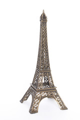 small bronze copy of eiffel tower