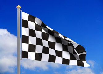 chequered flag (include clipping path)