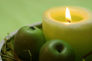 arrangement in apfelgrün 2