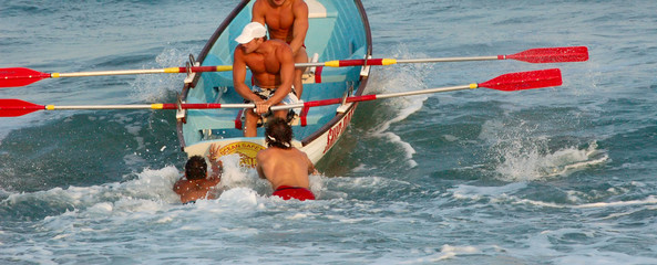 lifeguards rowing