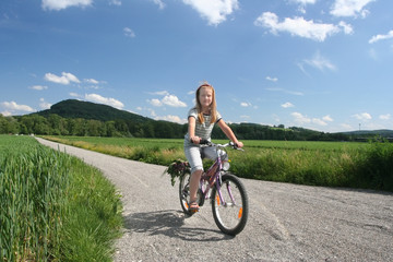Naklejka premium girl on the bike