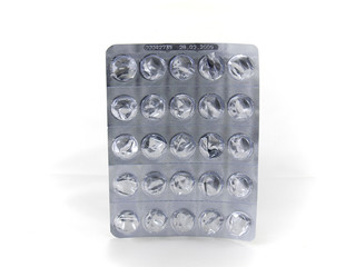 empty pill strip