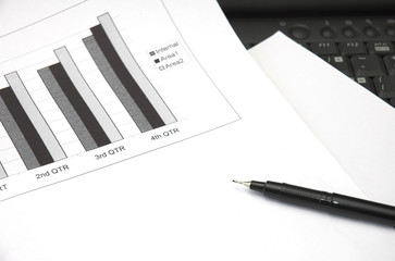 Naklejka premium business growth chart.