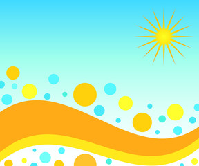 bright sun and waves