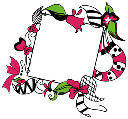 square floral frame