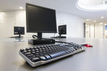 computers in an office building