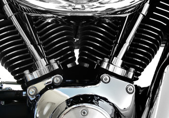 motorcycle engine chrome