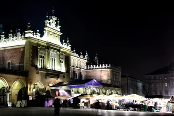 Papier Peint Lavable Cracovie krakow - vivid city at night