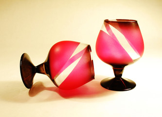 the overturned glass