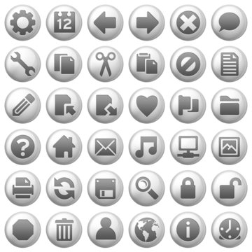 round metal icons