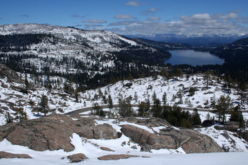 snow on the real donner pass