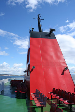 Red Funnel On Ship