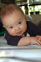 baby boy vertical playing