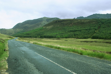 deserted country road