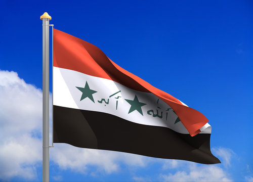 Irak-Flagge weht im Wind, Bewegte Grafiken Einschließlich: hintergrund &  land - Envato Elements