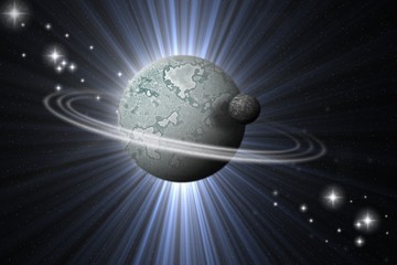 planet with a moon